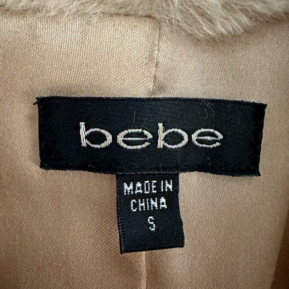 *RARE* Bebe Rhinestone Rabbit Fur Coat - Picture 8 of 13